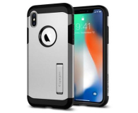 Spigen Etui Tough Armor do iPhone X srebrne - 1382041 - zdjęcie 1
